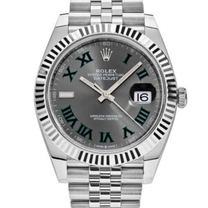 Rolex Datejust 41mm Rhodium Dial 126334 Wimbledon Flutted _ Jubilee