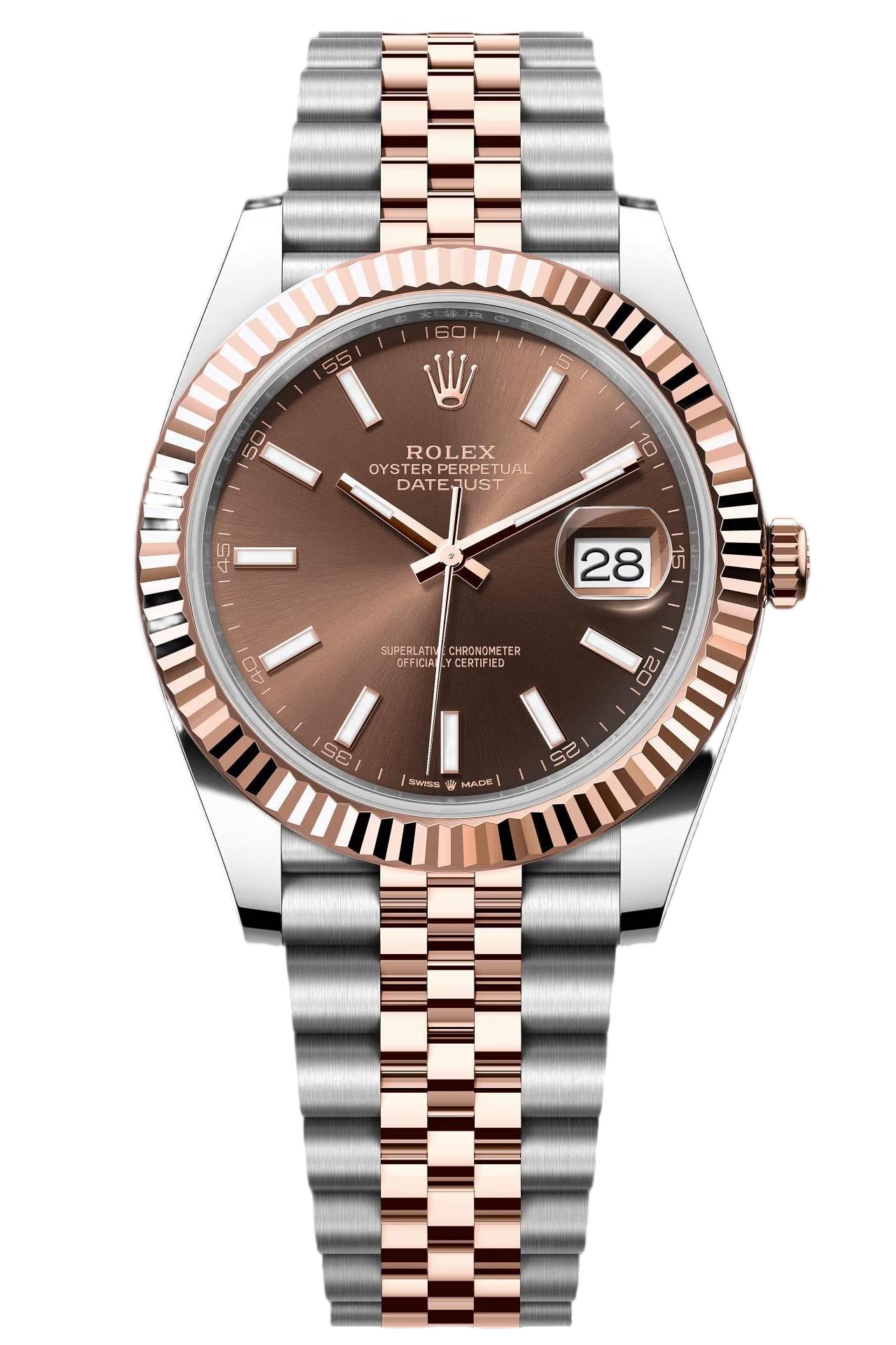 Rolex Datejust Superclone Watch 41 mm Chocolate Dial 126331 Jubilee
