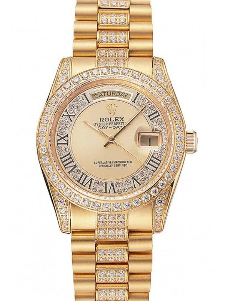 Rolex Day-Date 37mm Gold Dial 1453954