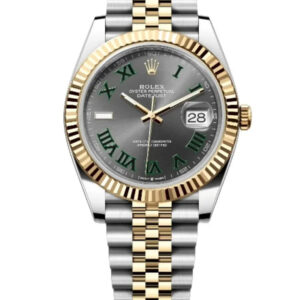 Superclone Rolex Datejust 41mm Rhodium Dial 126333 Wimbledon Flutted _ Jubilee