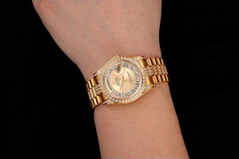 Superclone Rolex Day-Date 37mm Gold Dial 1453954 - Image 9