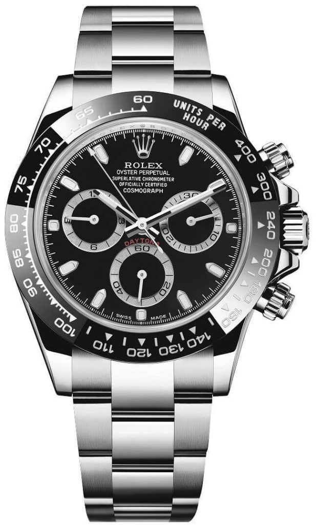 Superclone Rolex Daytona Reverse Panda Black Dial 116500LN