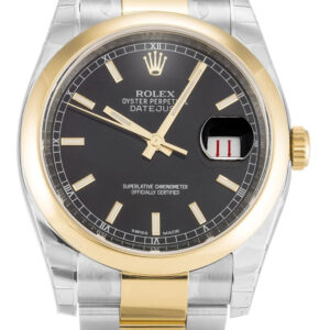 Replica Rolex Datejust Black Dial 36mm 116203