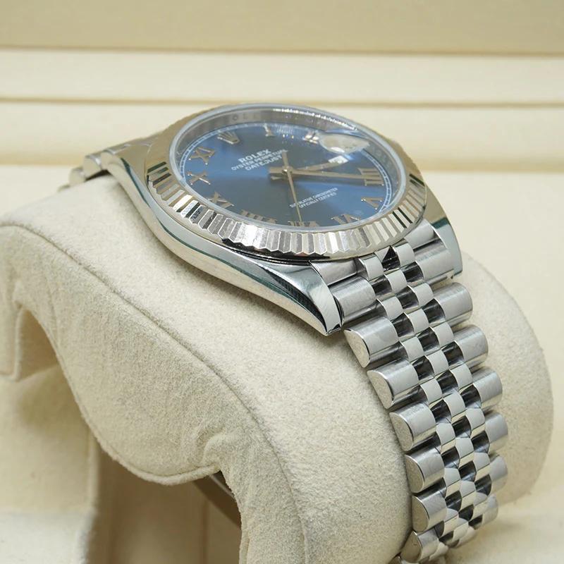 Replica Rolex Datejust Blue Dial 41mm 126334 Jubilee Roman Dials - Image 5
