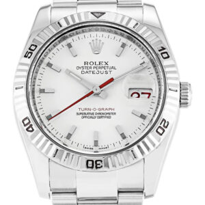 Replica Rolex Datejust Turn-O-Graph White Dial 36mm 116264