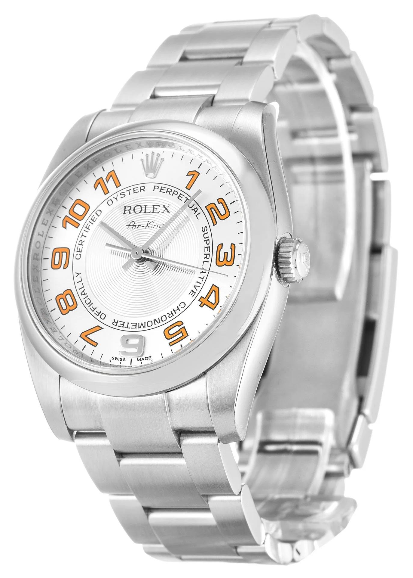 Rolex Air-King Watch 34mm Silver Dial 114200