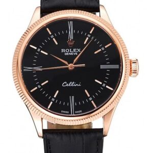 Rolex Cellini 39mm Black Dial