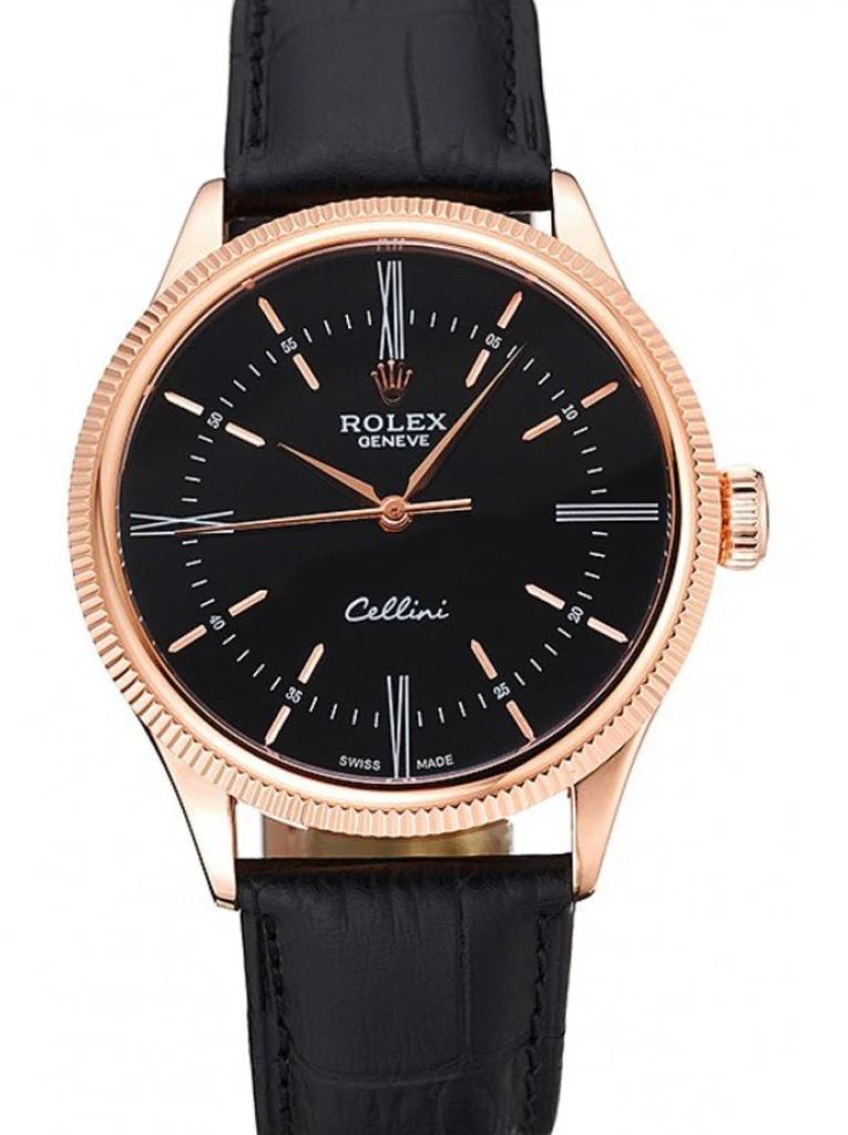 Rolex Cellini 39mm Black Dial
