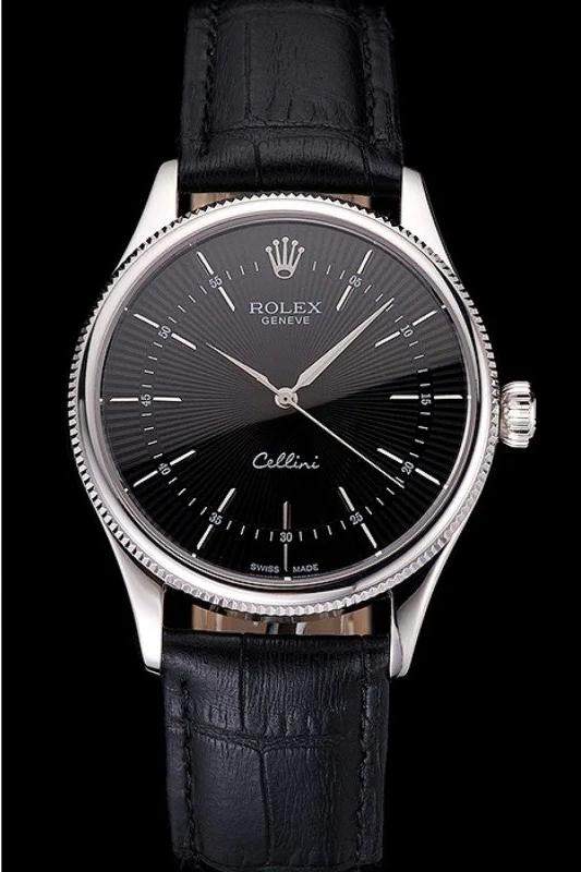Rolex Cellini Classic Black Dial Automatic Watch - Image 2