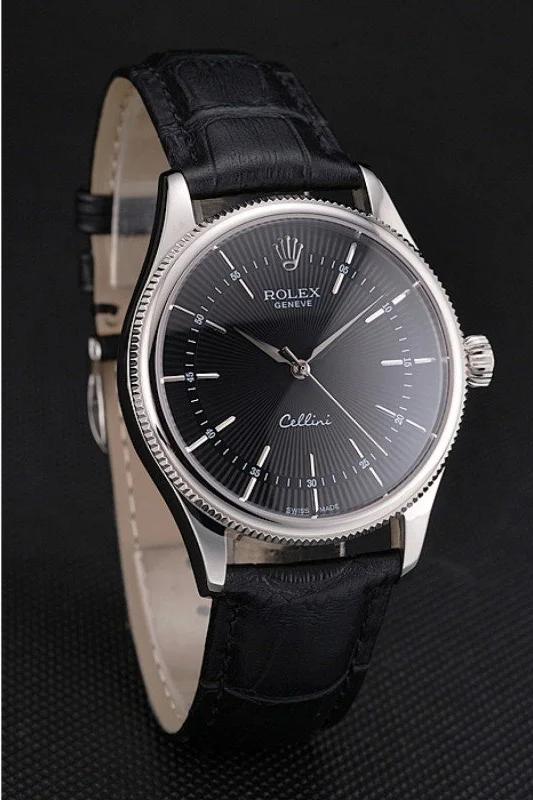 Rolex Cellini Classic Black Dial Automatic Watch - Image 4