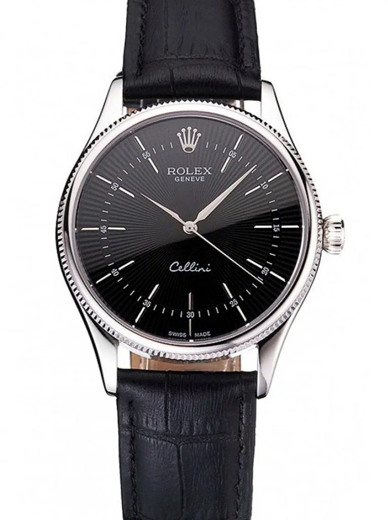Rolex Cellini Classic Black Dial Automatic Watch