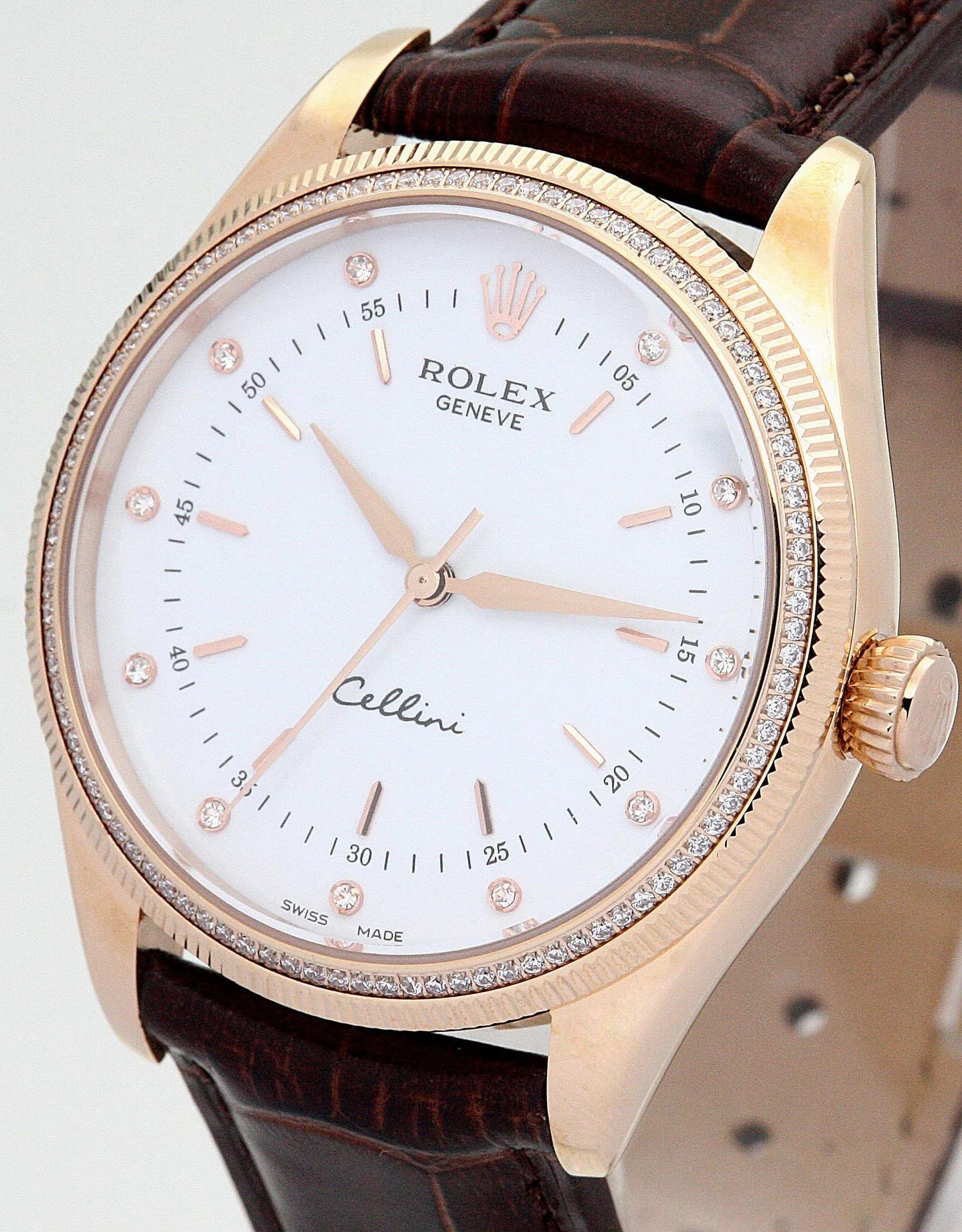 Rolex Cellini Rose Gold 40mm White Dial 5310 - Image 2