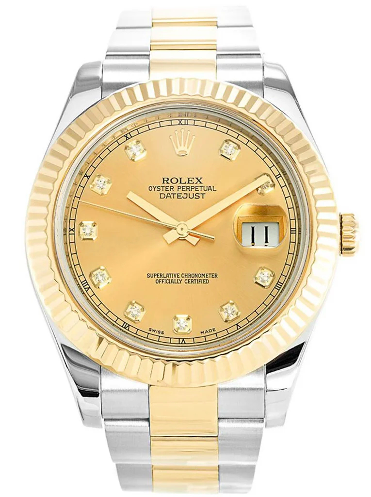 Rolex Datejust II Replica Watch - Gold Dial 41mm 116333