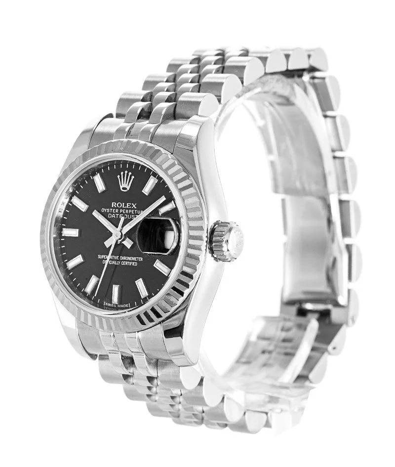 Rolex Datejust Replica Watch - Black Dial 26mm 179174 - Image 2