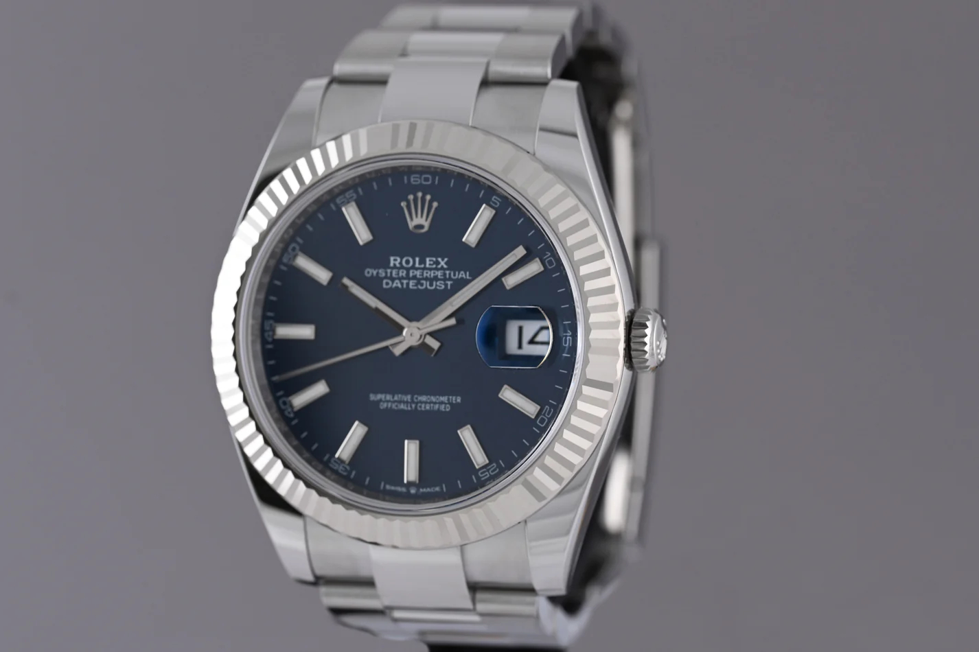 Rolex Datejust Replica Watch - Blue Dial Oyster 41mm 126334 - Image 3