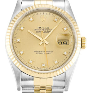 Rolex Datejust Replica Watch - Champagne Diamonds Dial 36mm 16233