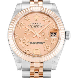 Rolex Datejust Replica Watch - Mid-Size Pink Floral Dial 31mm 178271