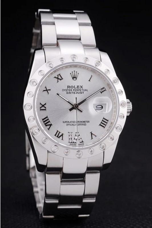 Rolex Datejust Replica Watch - Silver Dial 36mm 7468 - Image 3