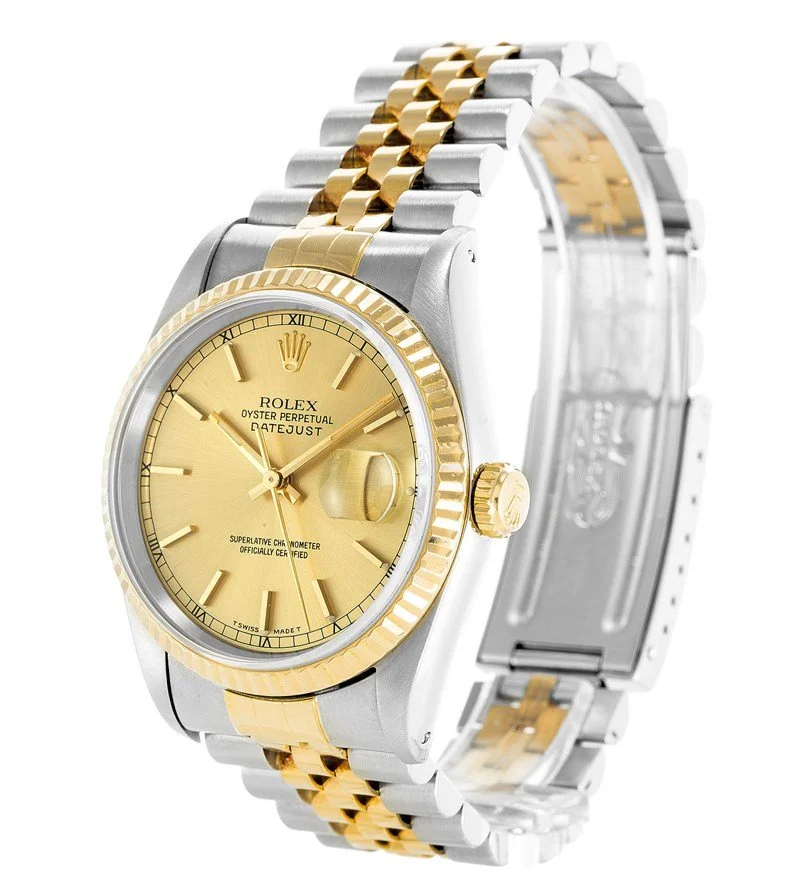 Rolex Replica Datejust Gold Dial 36mm 16233 - Image 2