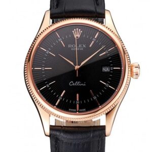 Superclone Rolex Cellini 38mm Black Dial