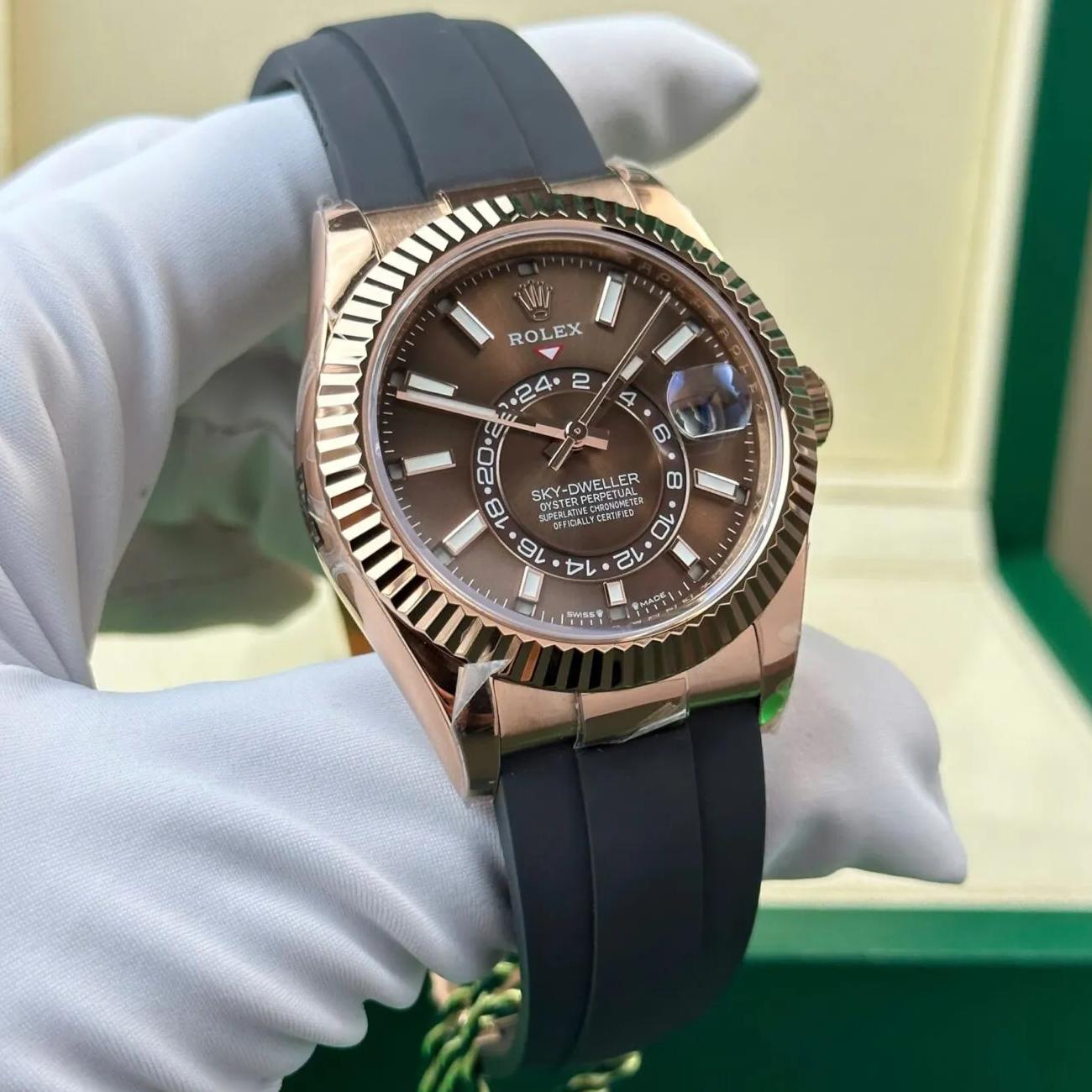 Superclone Rolex Sky-Dweller 42 mm Chocolate Dial 336235 - Image 2