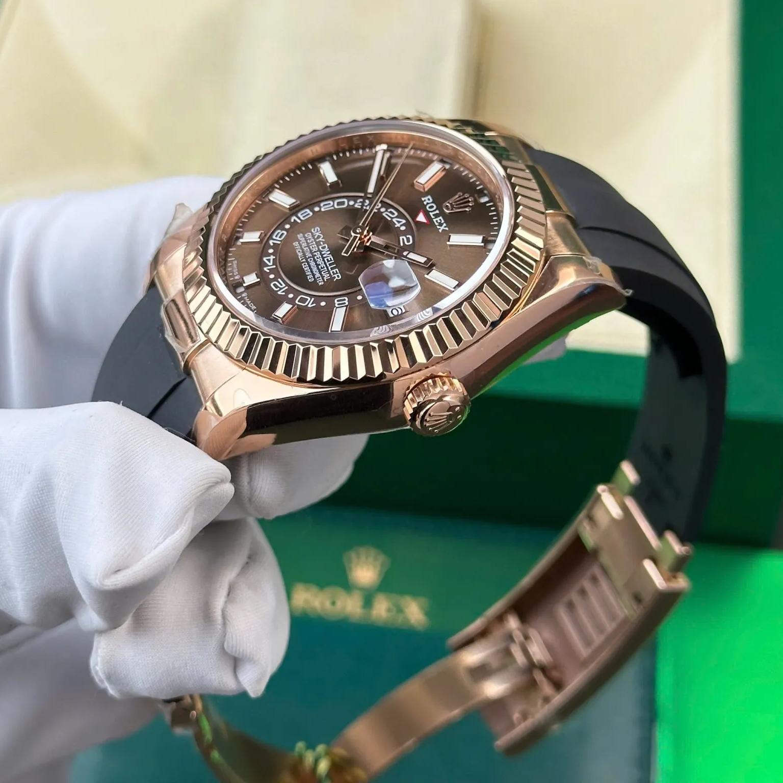 Superclone Rolex Sky-Dweller 42 mm Chocolate Dial 336235 - Image 3