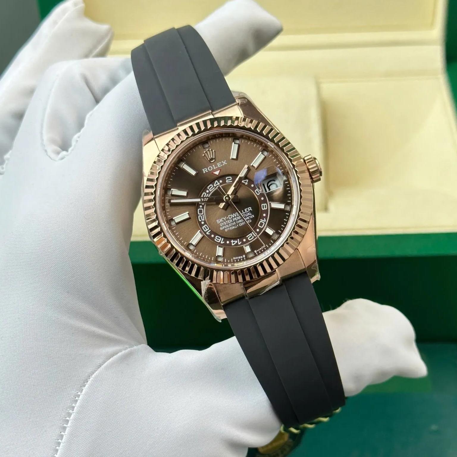 Superclone Rolex Sky-Dweller 42 mm Chocolate Dial 336235 - Image 9