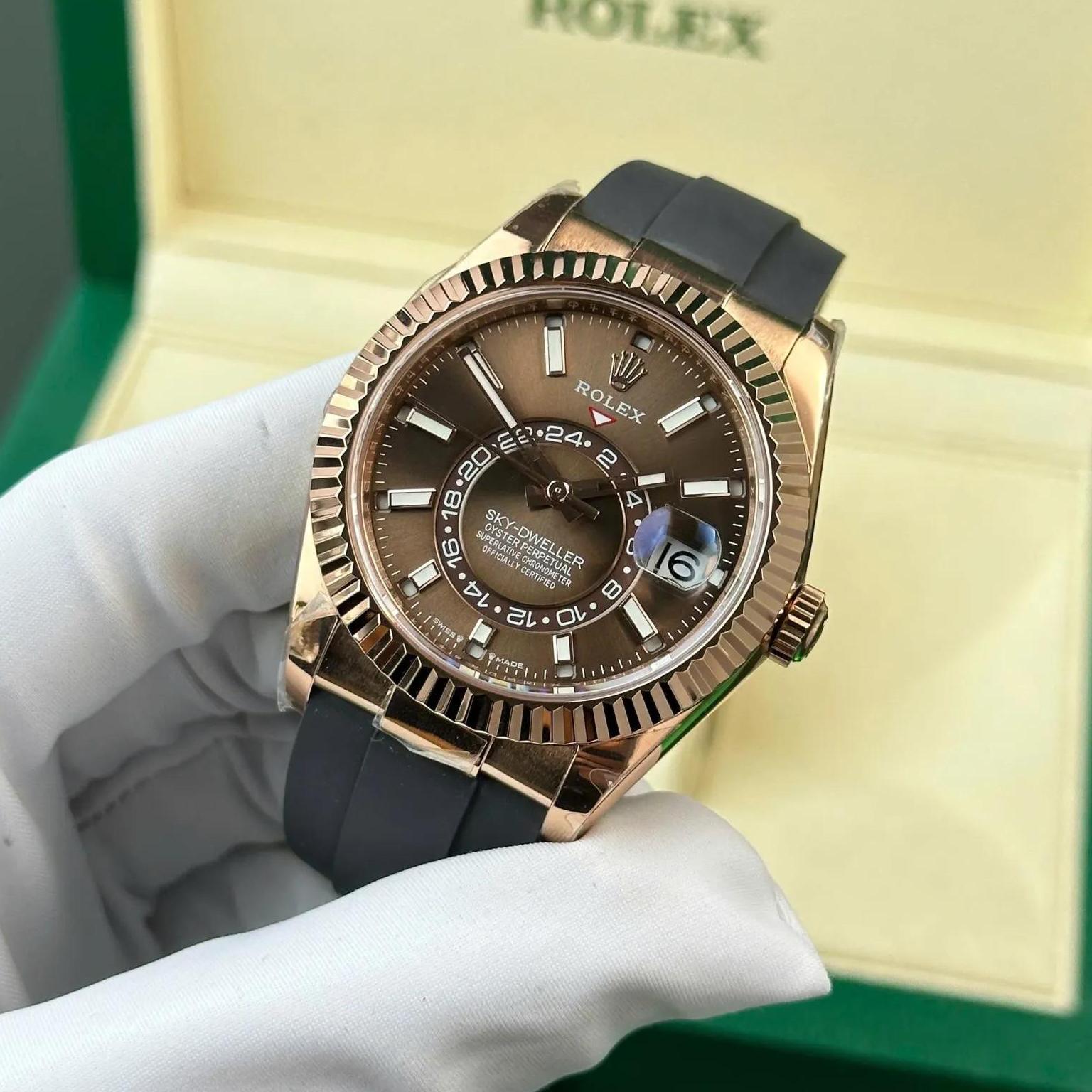 Superclone Rolex Sky-Dweller 42 mm Chocolate Dial 336235 - Image 10