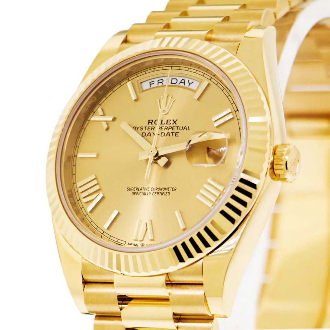 Superclone Rolex Day-Date 40 mm Roman Champagne Dial 228238 - Image 3