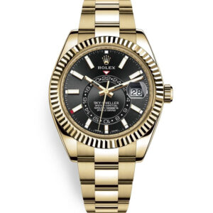 Rolex Sky-Dweller Gold 42mm 336938 Yellow Gold Oyster Black Dial