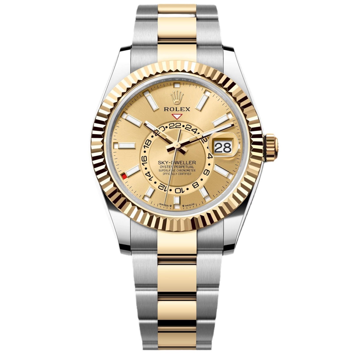 Superclone Rolex Sky-Dweller 42 mm Champagne Dial 336933