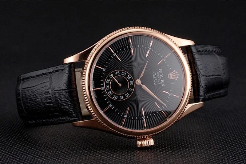 Rolex Cellini Rose Gold 38mm Black Dial - Image 9