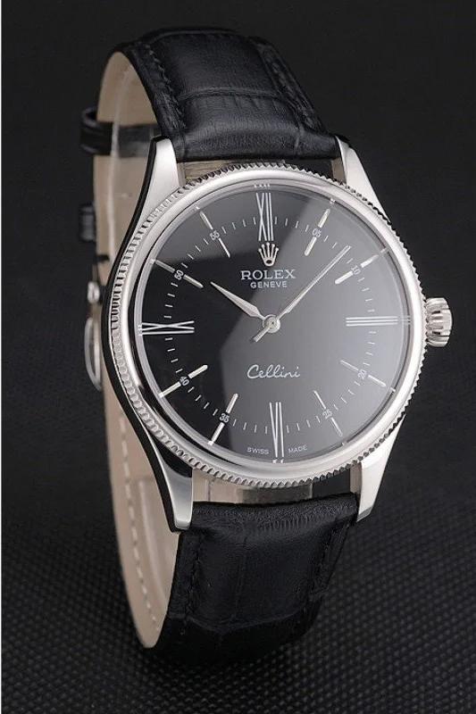 Rolex Cellini Watch Black Dial - Image 4