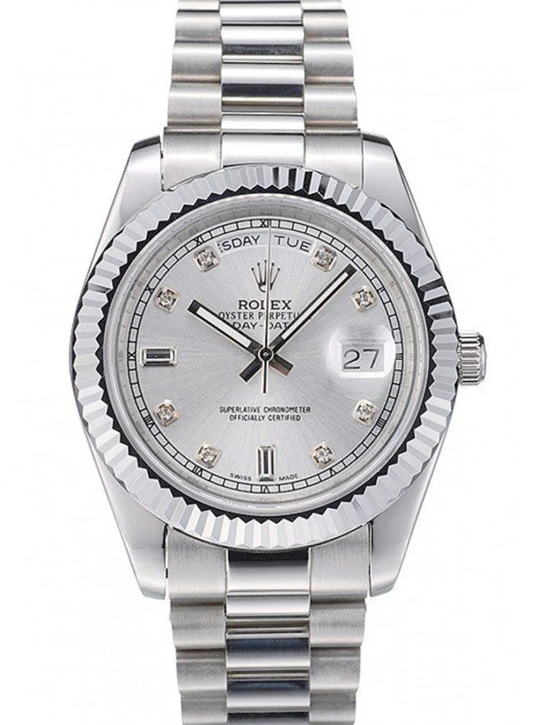 Rolex Day-Date 40mm Silver Dial 41995