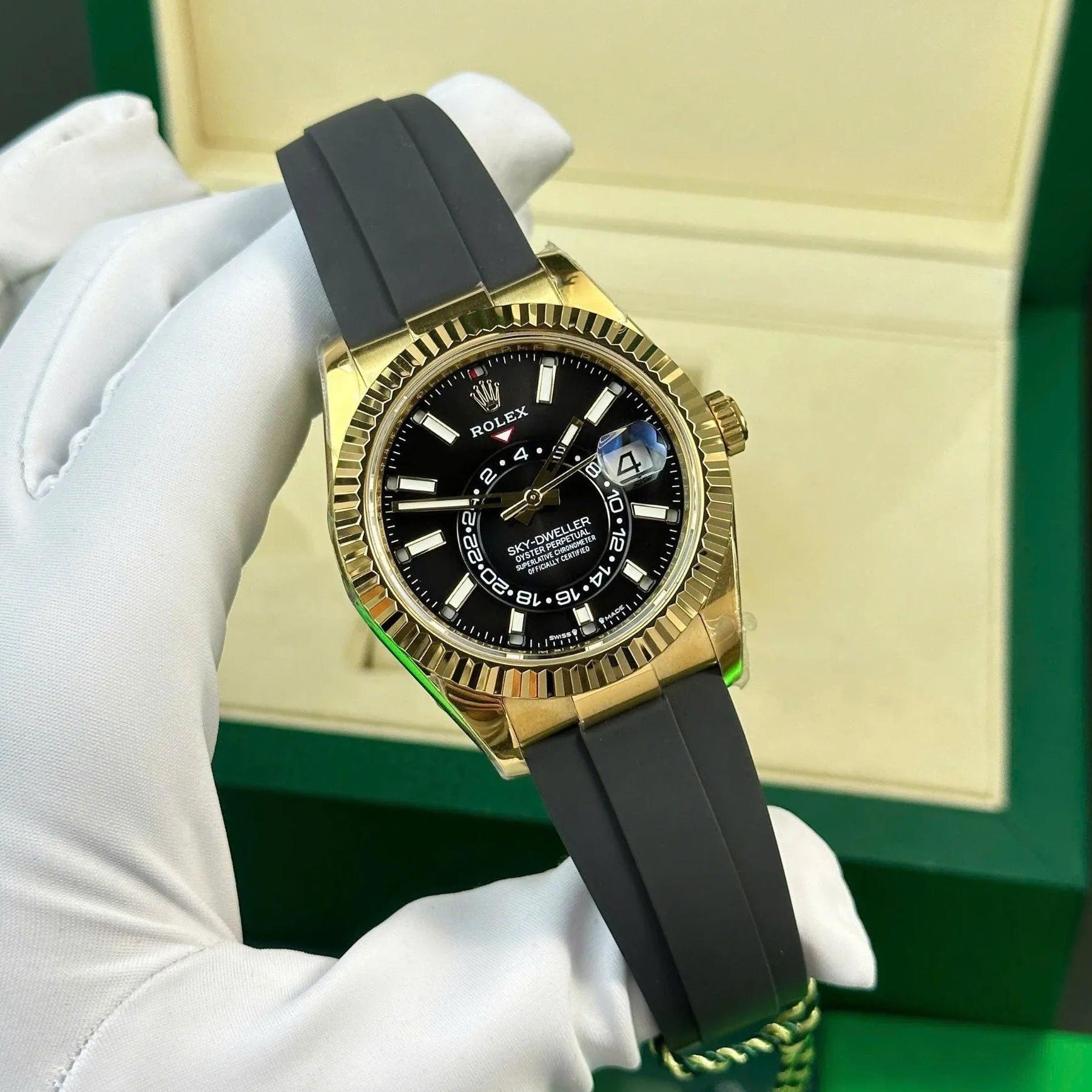 Superclone Rolex Sky-Dweller 42mm Black Dial 326238 - Image 2
