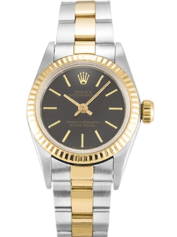 Ladies Rolex Oyster Perpetual - Replica Watch Black Dial 67193 24mm