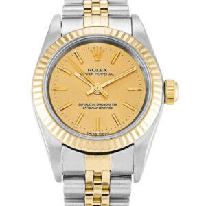 Ladies Rolex Oyster Perpetual - Replica Watch Gold Dial 76193 24mm