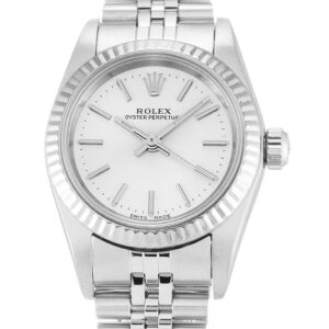 Ladies Rolex Oyster Perpetual - Replica Watch Silver Dial 76094 26mm