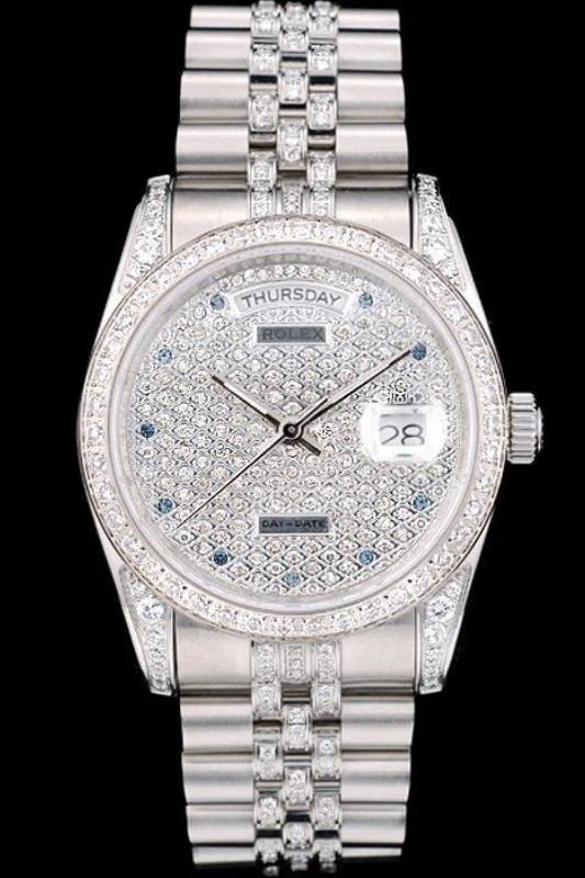 Rolex Day-Date Diamond Dial - Luxury Watch 41985 36mm - Image 3