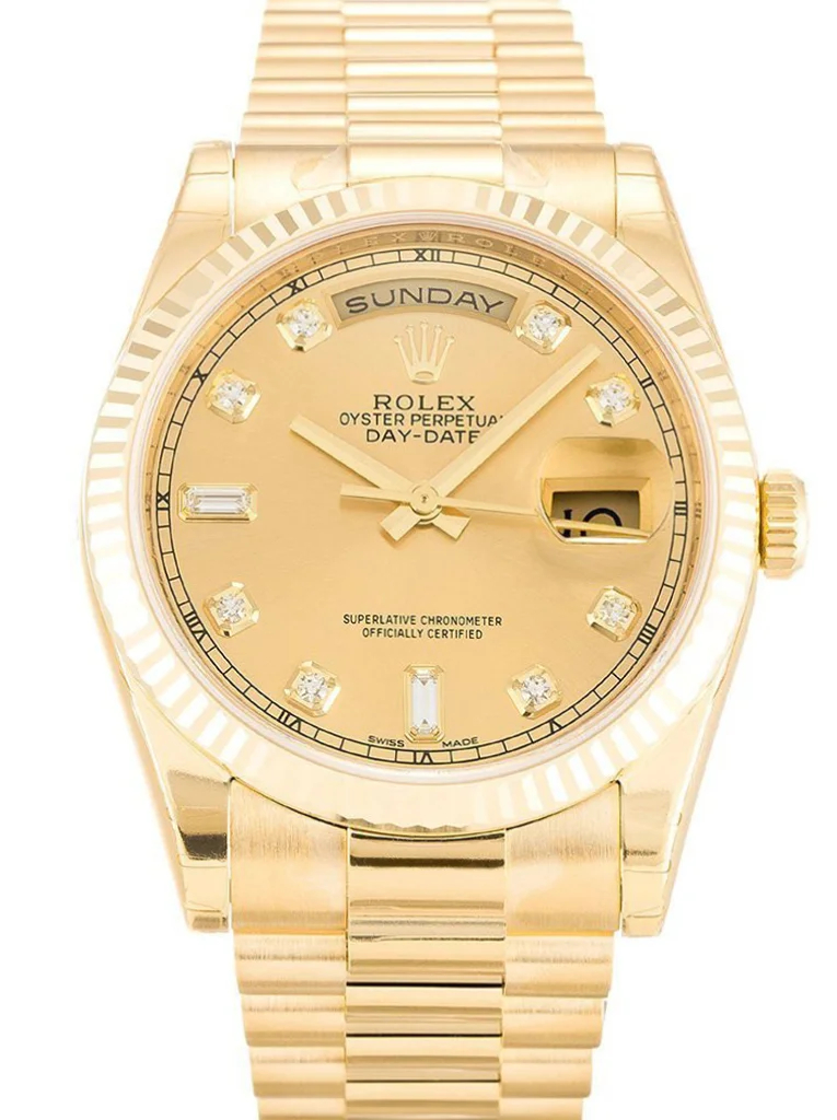 Rolex Day-Date Gold Dial - Luxury Watch 118238 36mm