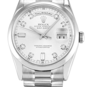 Rolex Day-Date II Silver Dial Watch - 40mm 218239