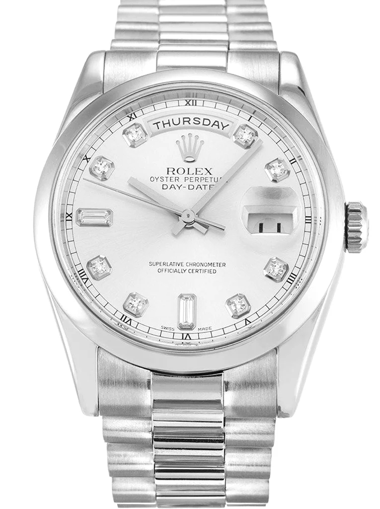 Rolex Day-Date II Silver Dial Watch - 40mm 218239