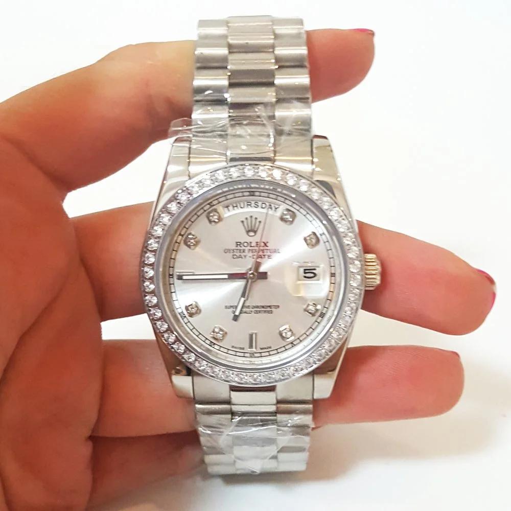 Rolex Day-Date Silver Dial - Luxury Watch 118346 36mm - Image 2