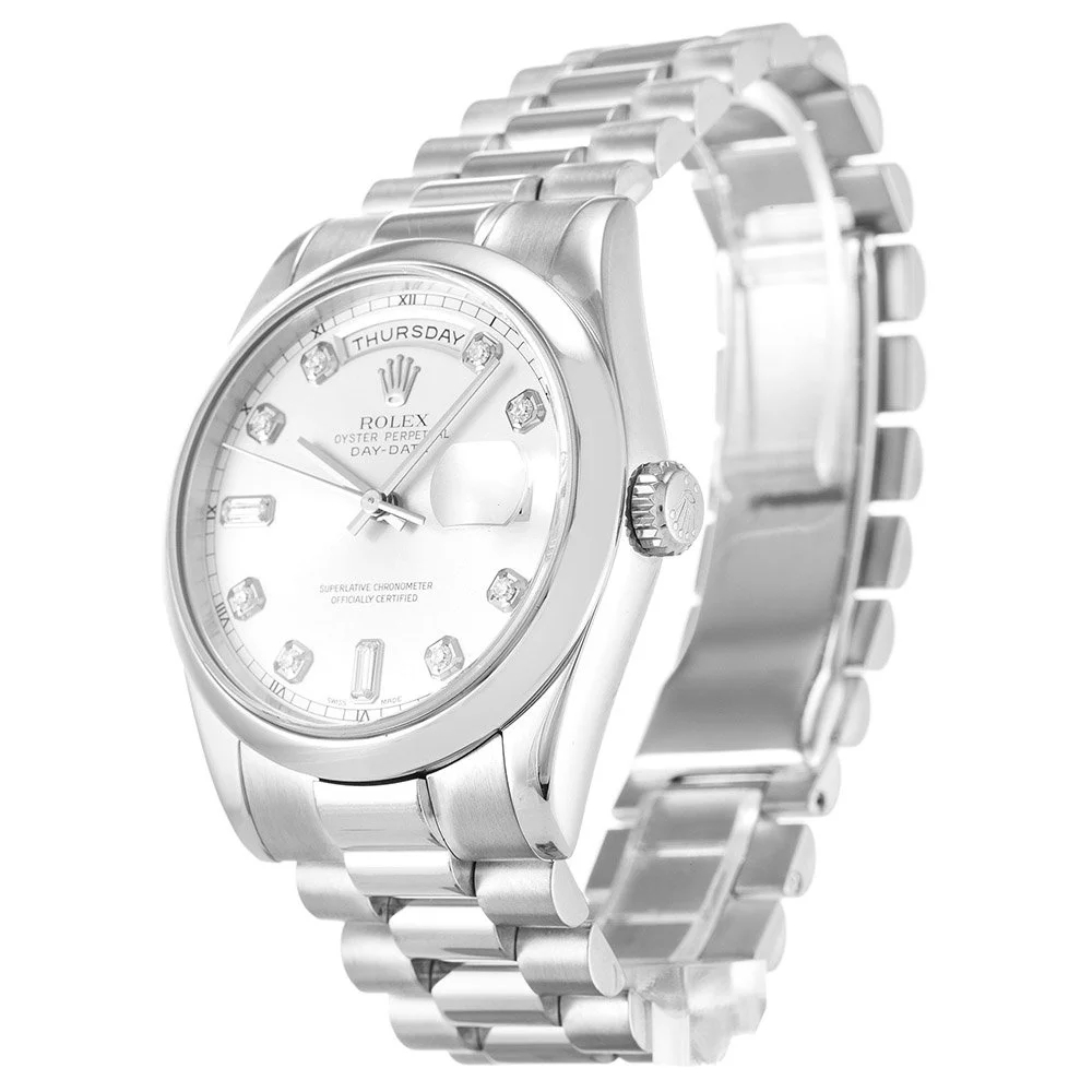 Rolex Day-Date Silver Dial Watch - 118209 36mm - Image 2