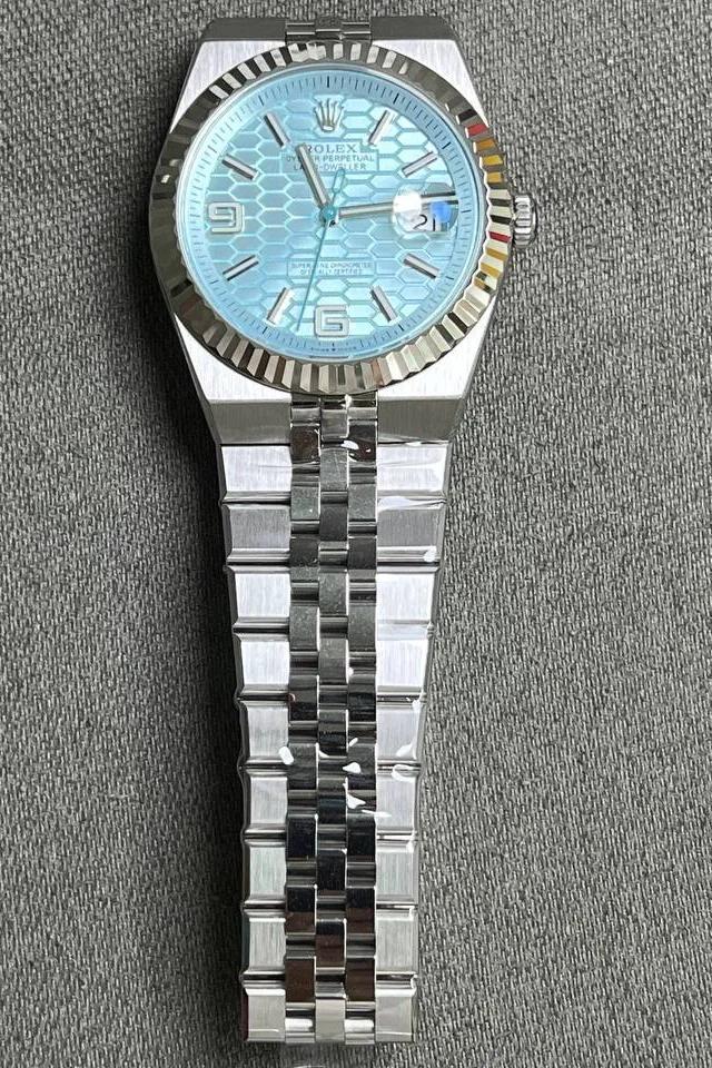 Rolex Land-Dweller Superclone Watch 40 mm Ice Blue Dial 127336 - Image 2