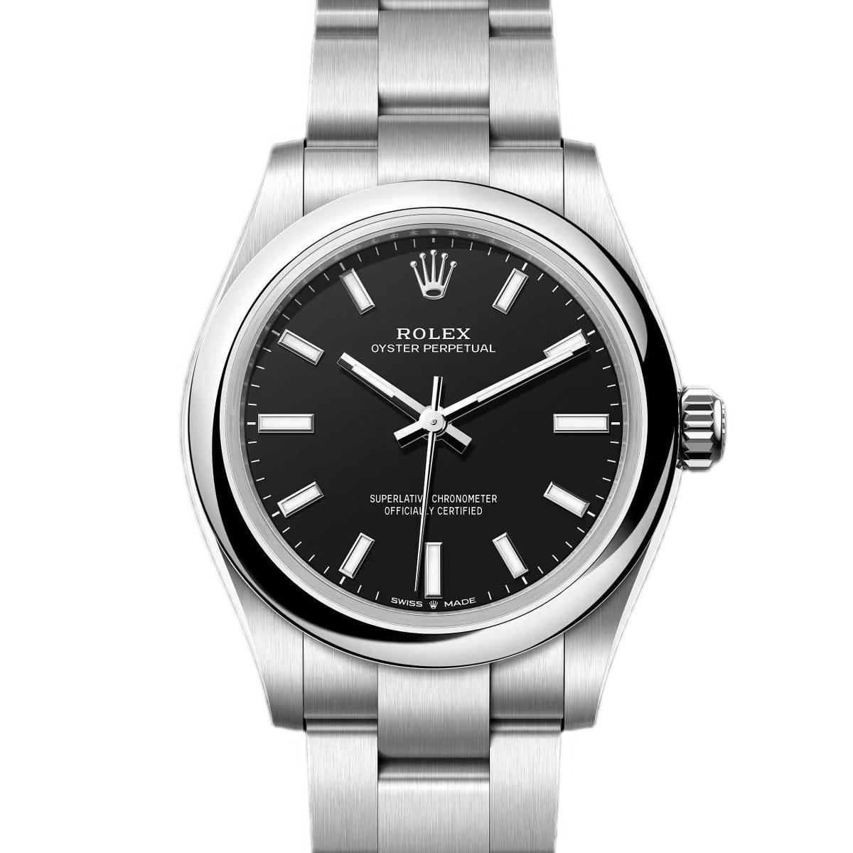 Rolex Oyster Perpetual Couple Watches - 31/41mm SS/SS Black/Stk - Image 4