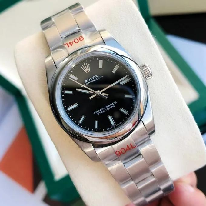 Rolex Oyster Perpetual Couple Watches - 31/41mm SS/SS Black/Stk - Image 6