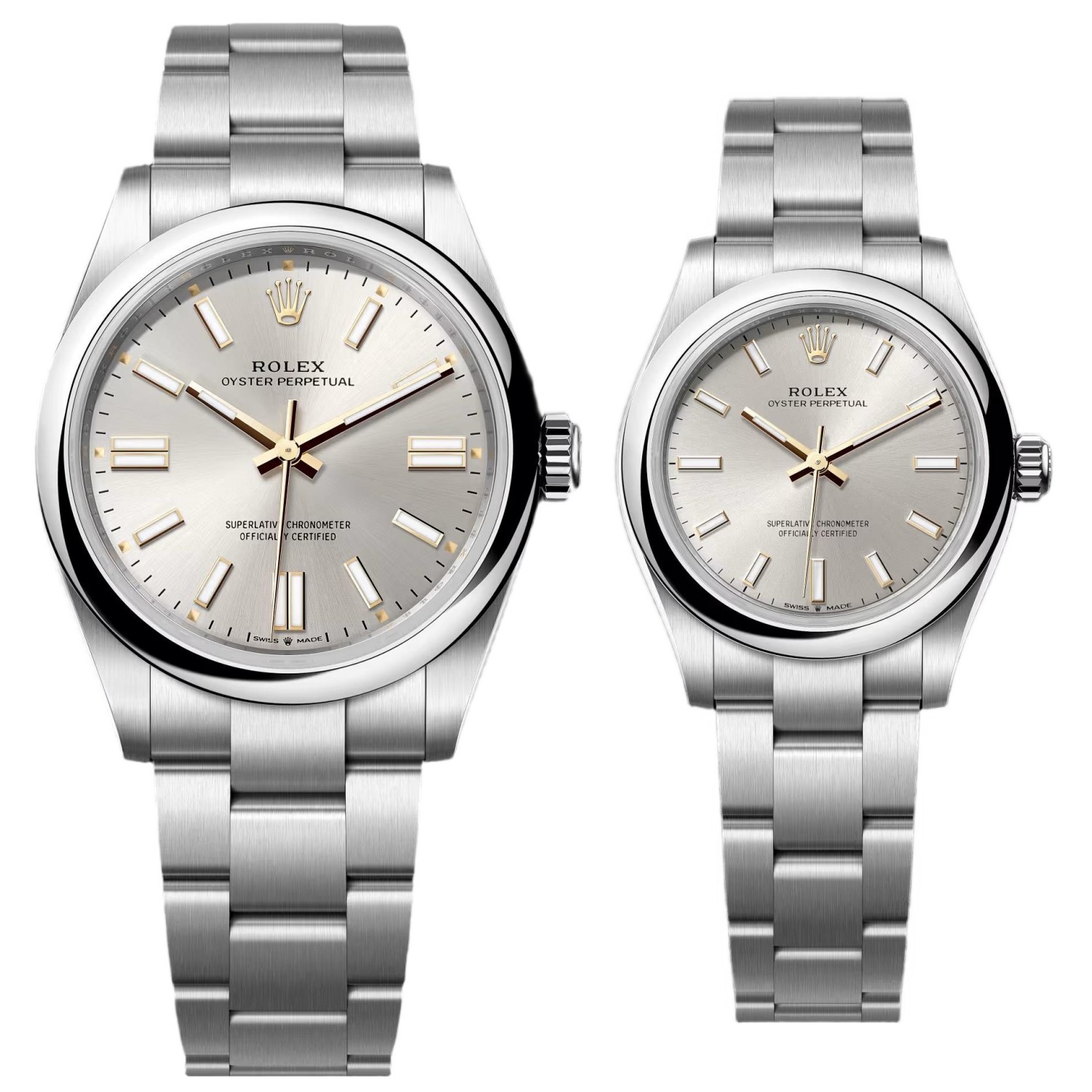 Rolex Oyster Perpetual - Couple Watches Sliver