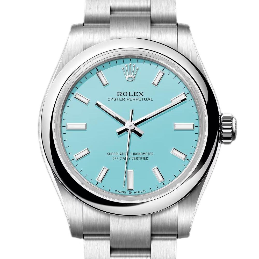 Rolex Oyster Perpetual - Couple Watches 31/41mm SS/SS Tiffany Blue/Stk - Image 6
