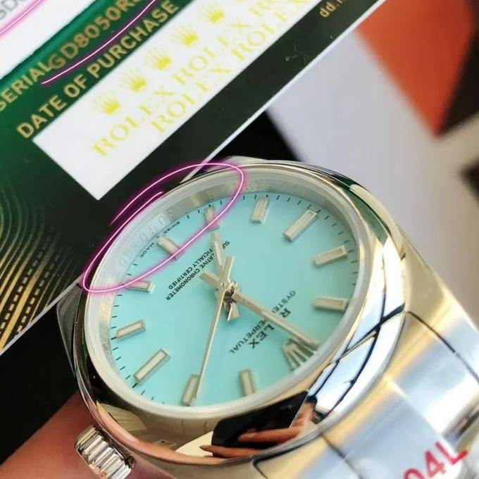 Rolex Oyster Perpetual - Couple Watches 31/41mm SS/SS Tiffany Blue/Stk - Image 7